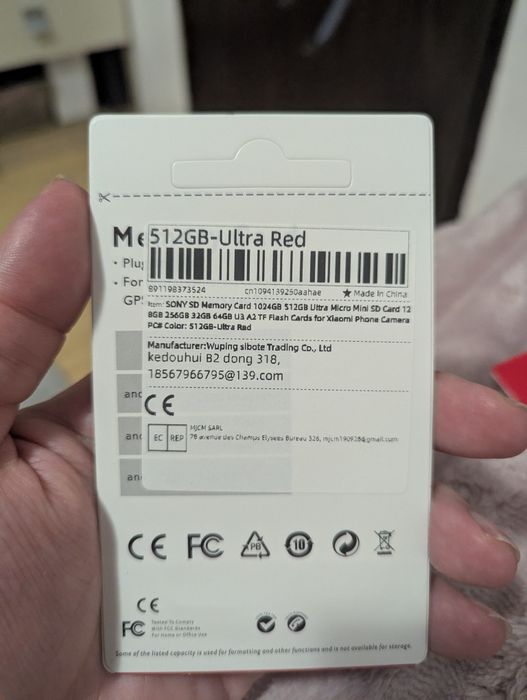 Card memorie Sony 512gb micro sd