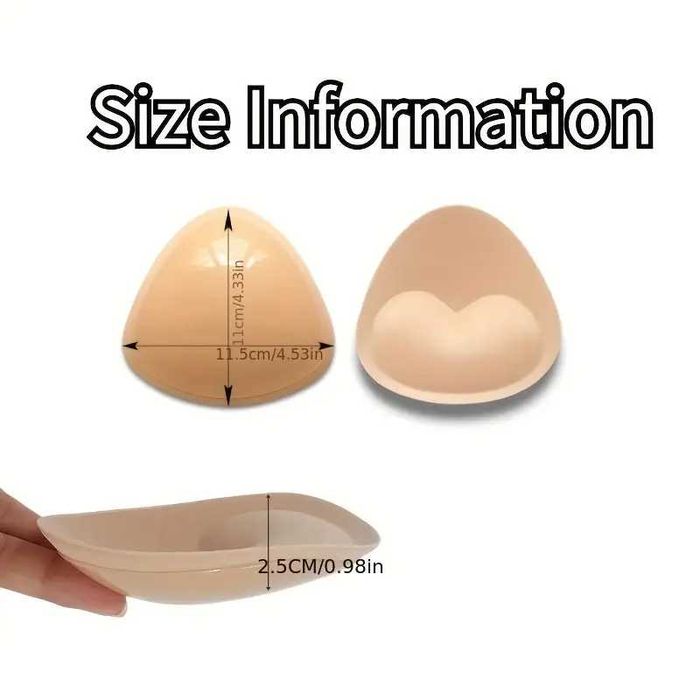 1 чифт триъгълни дебели залепващи се силиконови вложки за сутиен