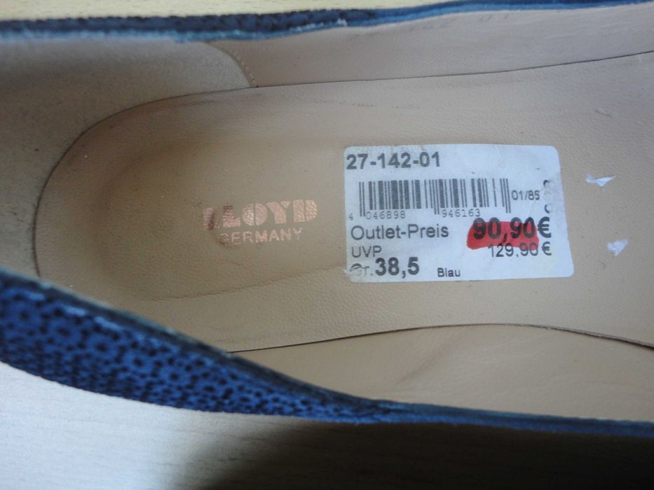 N38,5 Lloyd/естествена кожа/дамски обувки/балерини