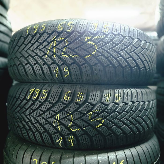 2x 195/65/15 M+S CONTINENTAL 2019 Stare excelentă