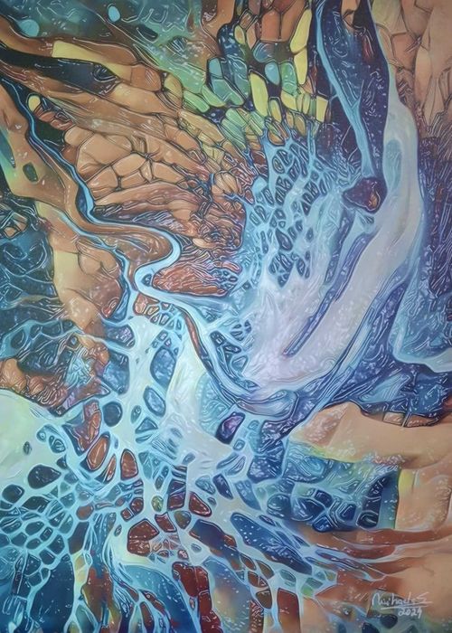 Vand colectie de printuri arta digitala/fluid art