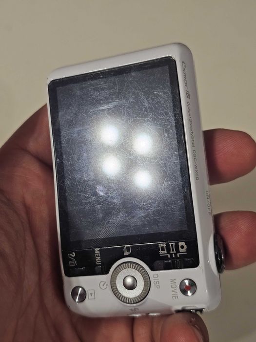 Y2K aparat foto digital compact Sony WX60 Alb 16.2MP 8x Zoom