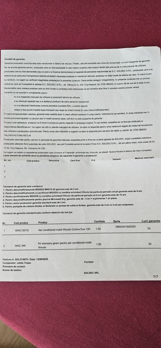 Aer condiționat portabil Woods Cortina Duo cu incalzire și dezumidificare