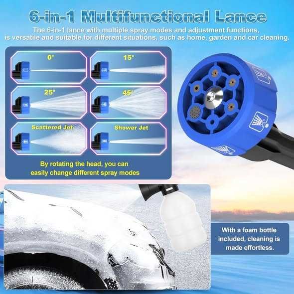 Aparat de spălat cu presiune Blucky cu 2 baterii