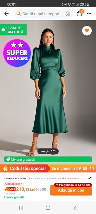 Rochie superba verde