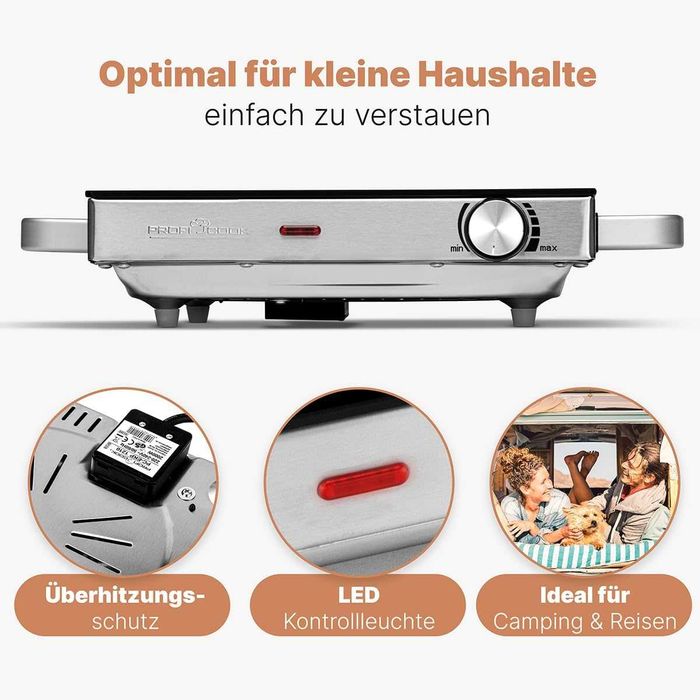 Инфрачервен стъклокерамичен плот ProfiCook, PC-EKP 1210, 2000 W, нов