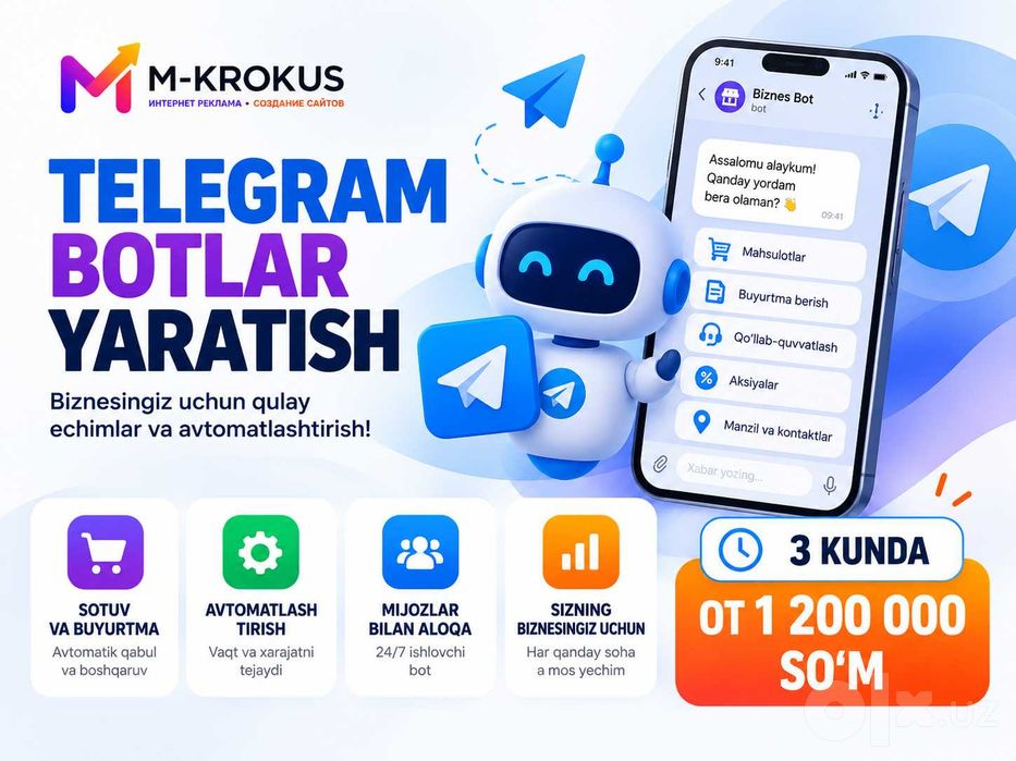 Telegram BOT / 3 kunda tayyor sotuv