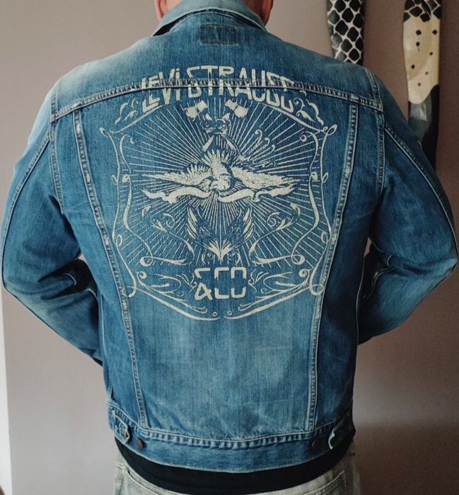 Мъжко оригинално Levi's дънково яке винтидж колекционерско деним  Хл