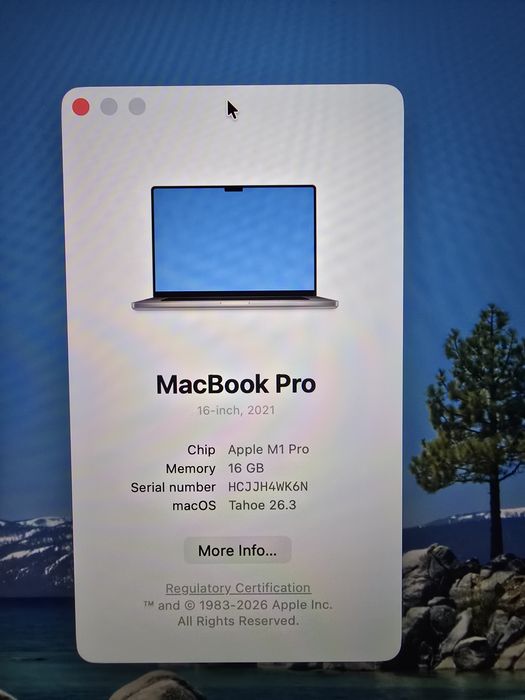 MacBook Pro 16” M1 – 16GB RAM / 512GB SSD – stare impecabilă