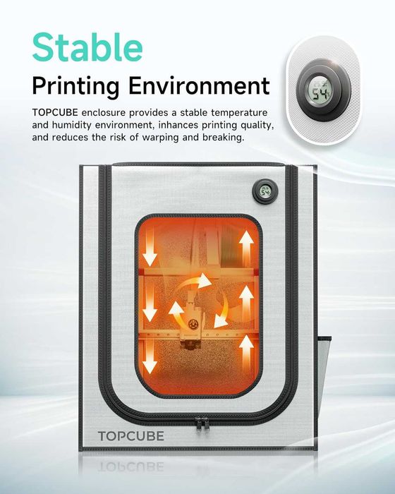 Carcasa imprimanta 3D A1, control temp, ilumin LED, REDUS de la 490RON