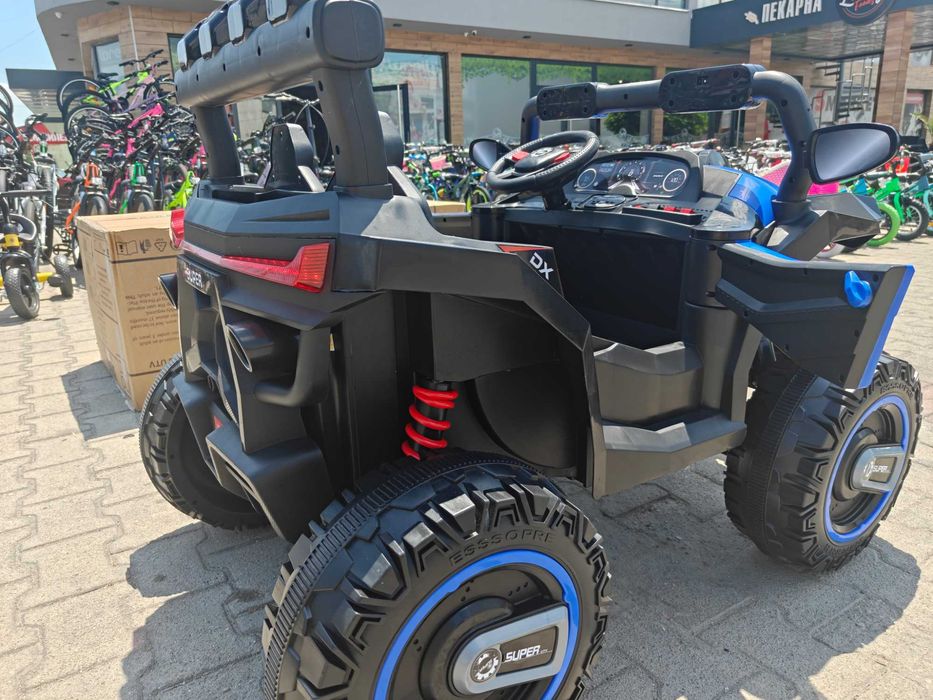 X двуместен акумулаторен джип BEAST 4x4 син