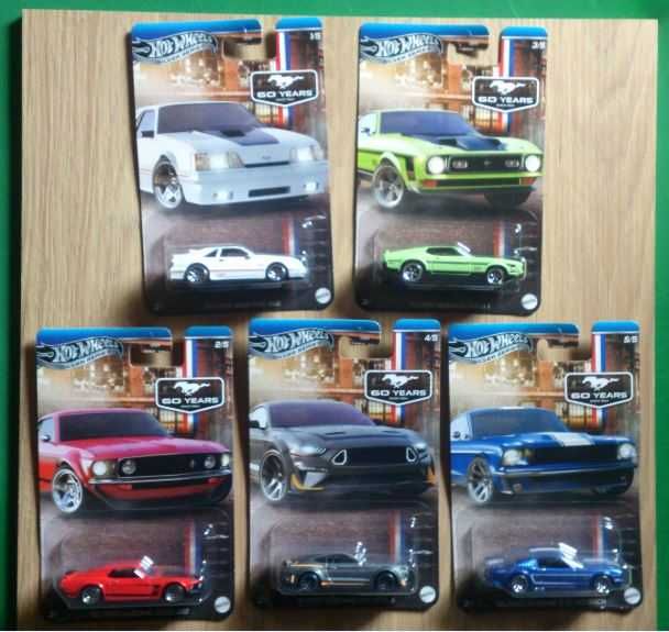 Hot Wheels Silver Series Mustang 60 Year Anniversary set Форд Мустанг