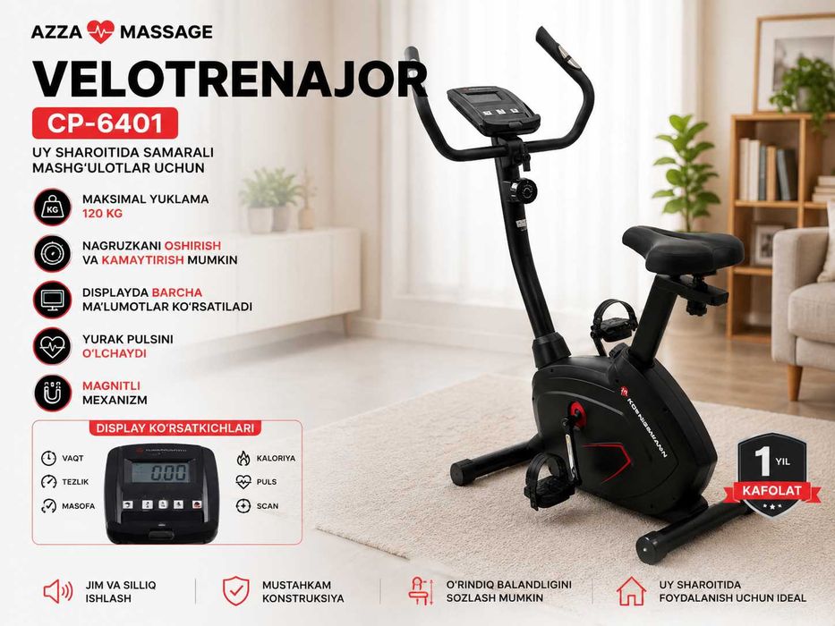 Fitness zalga vaqt yo'qmi? Velotrenajor sizning uyingizda!