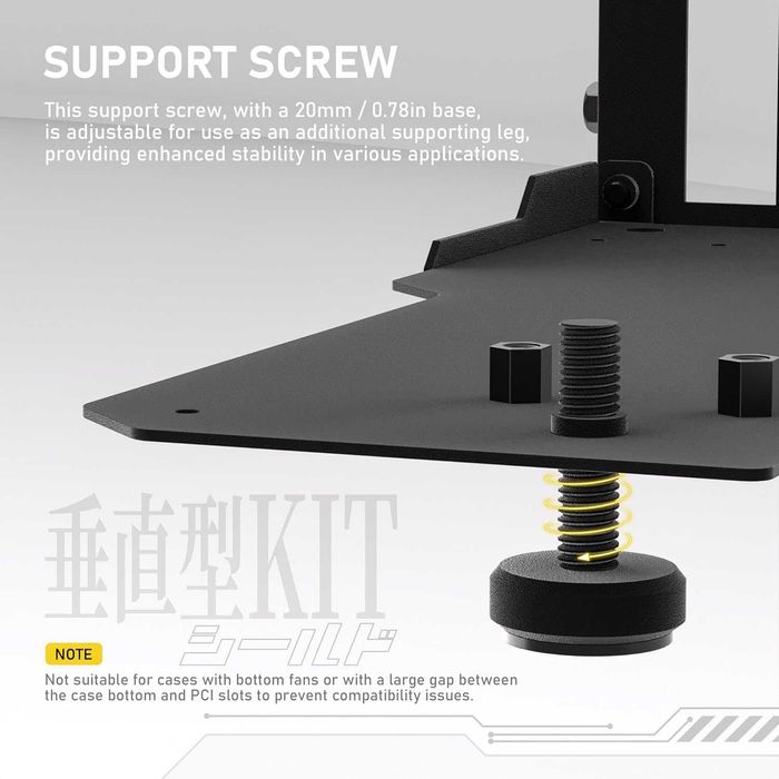 Suport GPU placa video vertical EZDIY-FAB PCIE 4.0,ARGB,90 grade