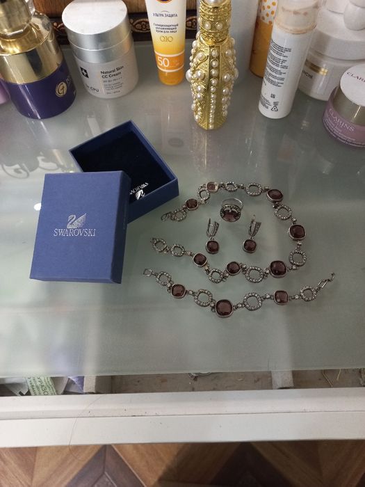 Серебро камни сваровские