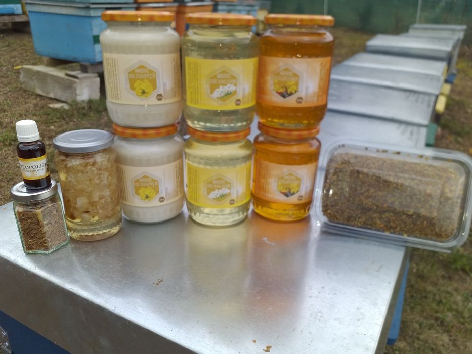 Miere de salcam 40, poliflora 30 si rapita 30 productie propie