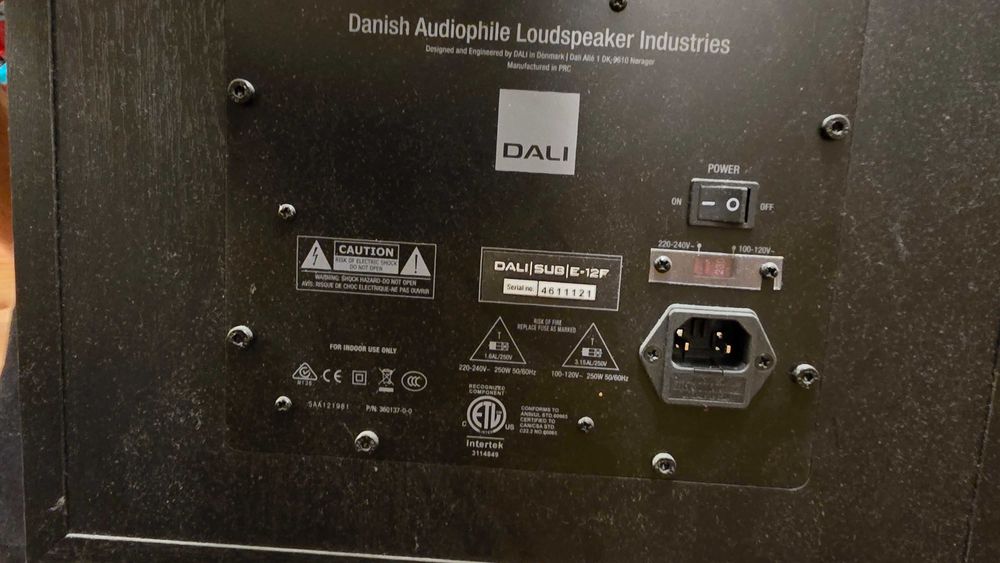 5.1 аудио система за домашно кино Klipsch R-28F, R-14S, R-25C, Denon AVR X2200W, Dali Subwoofer E-12F