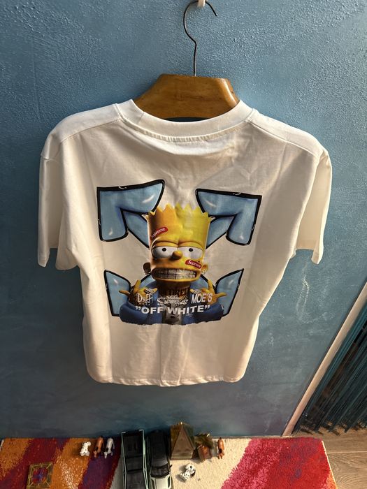 Tricou Off White alb The Simsons Premium