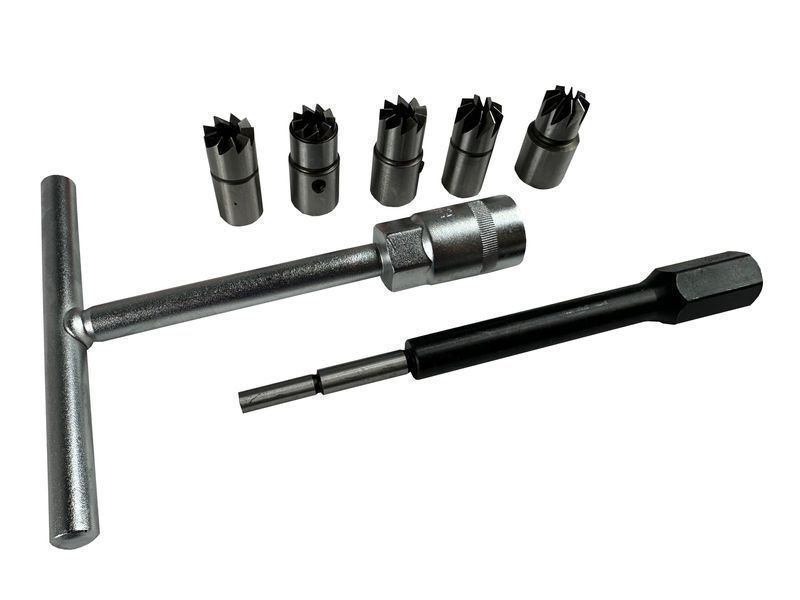 Комплект фрези за почистване на легла на инжектори 7 части gebo tools