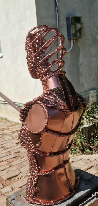 Bust metal art metal torso