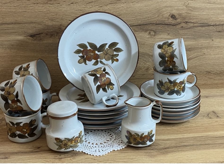 Винтидж немски ръчно рисуван сервиз -1970 гд