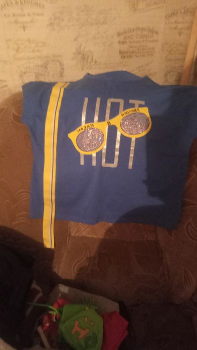 Футболка на девочку курточка и трико