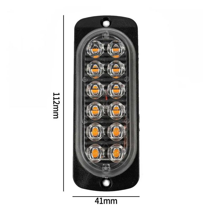 Stroboscoape auto galbene blitzuri camion stroboscop LED 12V 24V grila