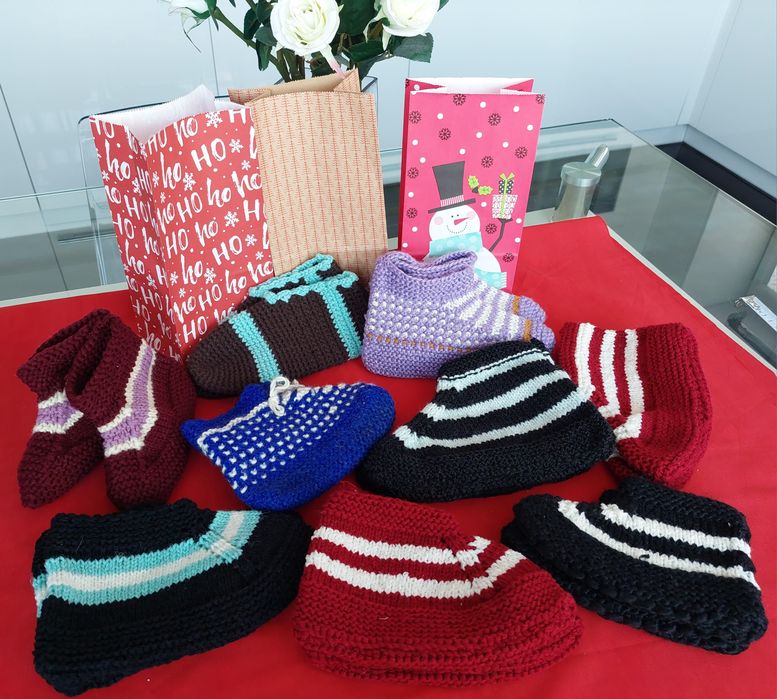 НОВИ Ръчно плетени детски терлици на СТРАХОТНА ЦЕНА