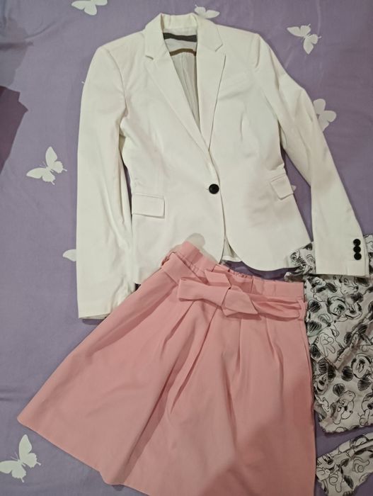 Sacou, fustă și cămașa superbe mărimea xs