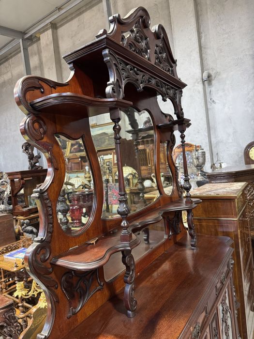 Bufet cu oglinda - lemn masiv, stil clasic