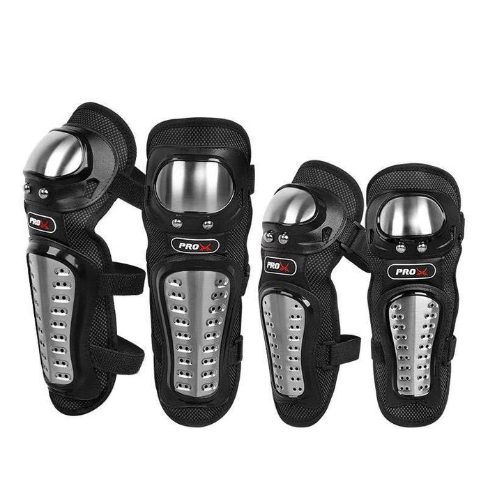 Set Protectii Moto pentru Genunchi si Coate, Usoare, Confortabile, Pentru Moto, Scuter, Bicicleta Negru