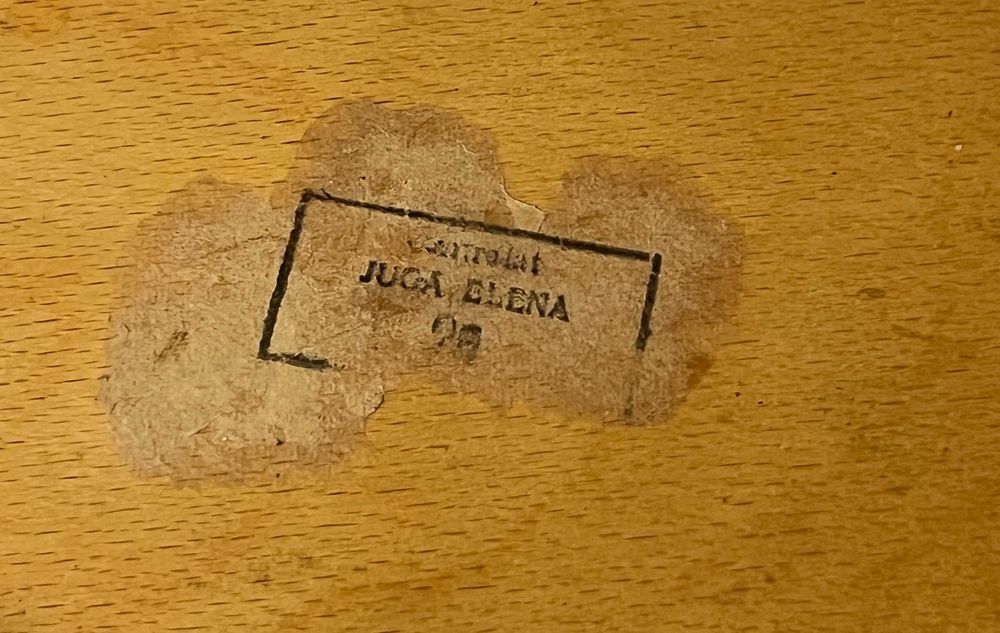 Orar școlar vechi din lemn pictat manual Jucăria Deva anii 70