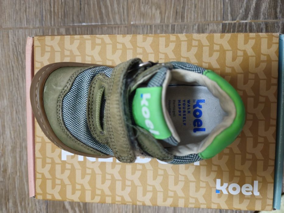 Детски боси обувки KOEL Dylan II Textile Olive