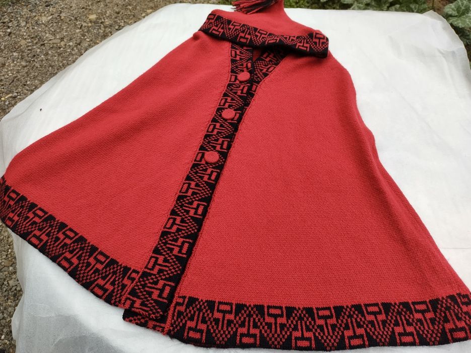 Capa Poncho Pelerina Cardigan 100% Alpaca Hand Made Peru