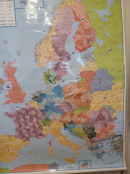 Harta Europei de perete