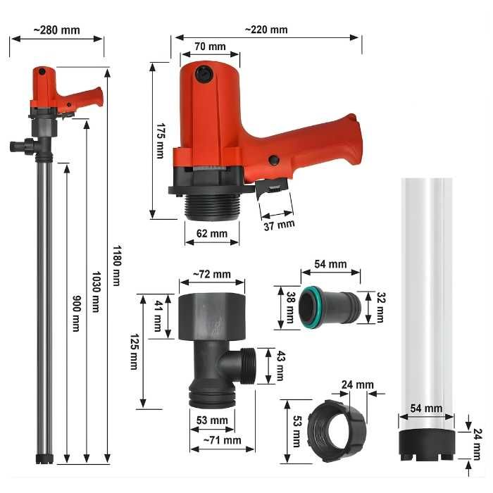 Електрическа помпа за масло 700W -  220V