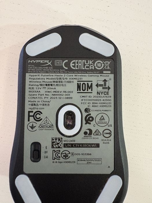 Mouse de gaming wireless  HyperX - Pulsefire Haste 2