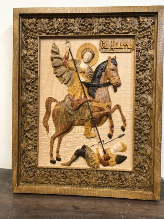 Машинни дърворезби, икона Свети Георги Победоносец