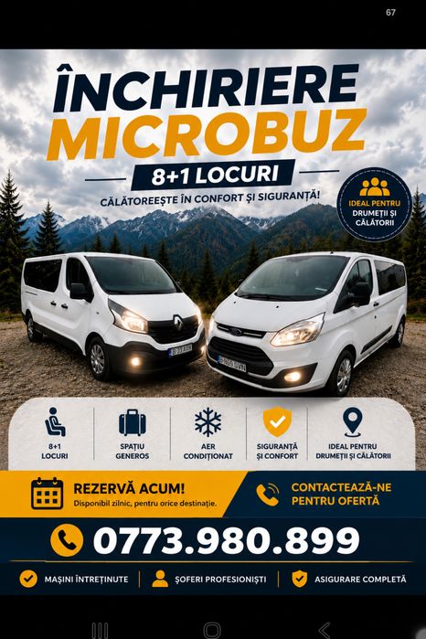 Inchirieri auto 8+1 Bucuresti