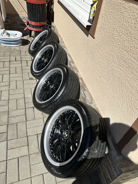 Set Jante BBS/BMW 17" 5x120 cu Anvelope 225/45 R17 - E46, E90, Seria 3