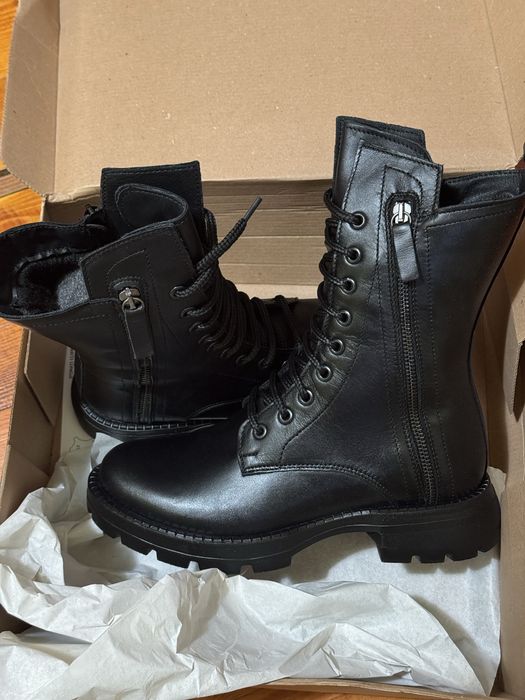 Ghete femei/dama, noi, piele naturala 38