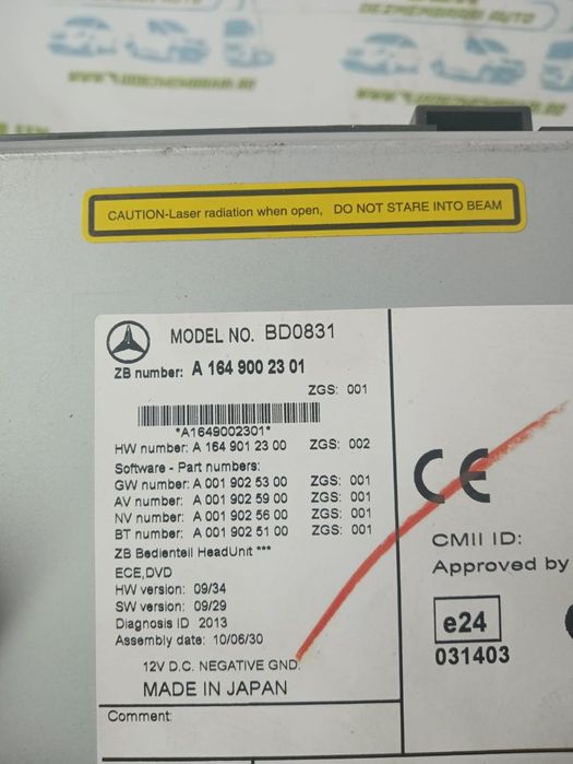 Radio cd navigatie A1649002301 Mercedes-Benz ML W164 [facelift] [2008