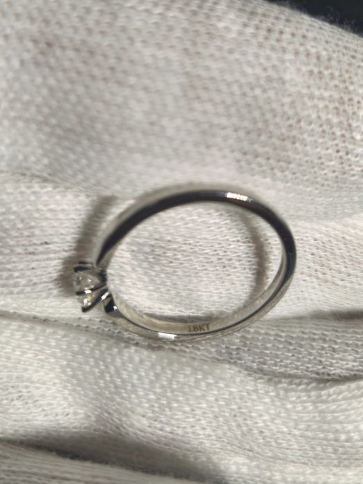 GIA Сертифициран Диамантен Пръстен 0.30ct. E/VS2 18к Бяло Злато