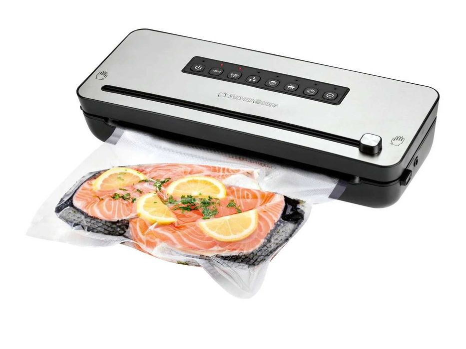 Aparat de Vidat și Sigilat Premium SILVERCREST®, Putere 160W, Finisaj Oțel Inoxidabil, Funcții Avansate "Wet & Soft", Cutter Integrat