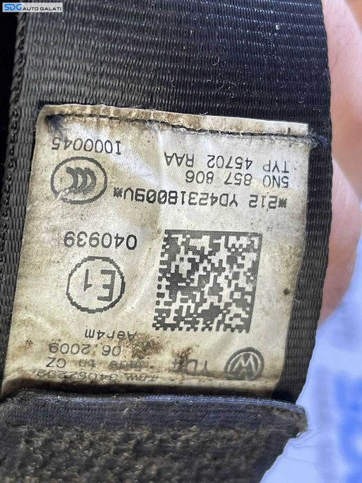 Centura Siguranta Dreapta Spate Volkswagen Tiguan 2008 - 2018 Cod 5N0857806