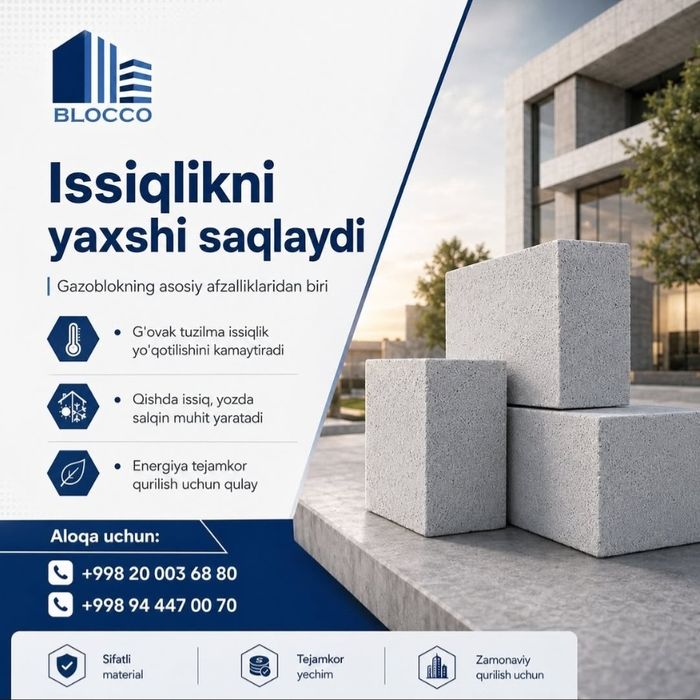 Газоблок сифатли