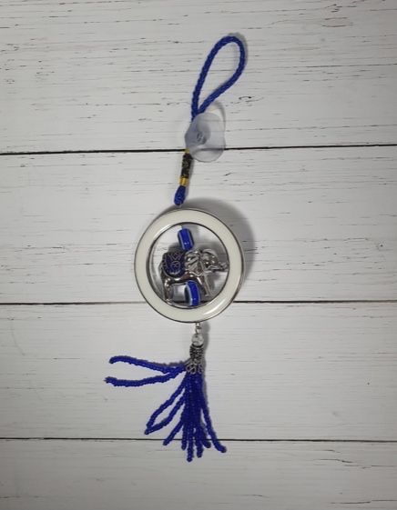 Подвесная фигурка Слоник серебристый