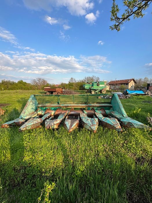 Heder Păioase 4.20m Heder Rips culegător 6F floare porumb ambele hedere stare originală de fabrică. Nemodificate. Curele Noi, Combină Sema 110 140 MLI