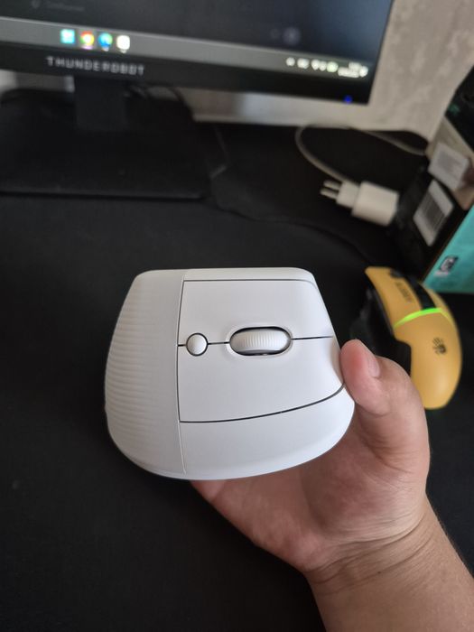 Logitech Lift Vertical Ergonomic Mouse.