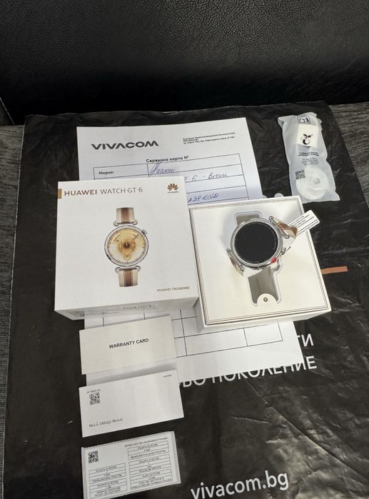 ЧИСТО НОВ 41mm Huawei watch Vivacom Гаранция GT 6 | GT6 BT 2028